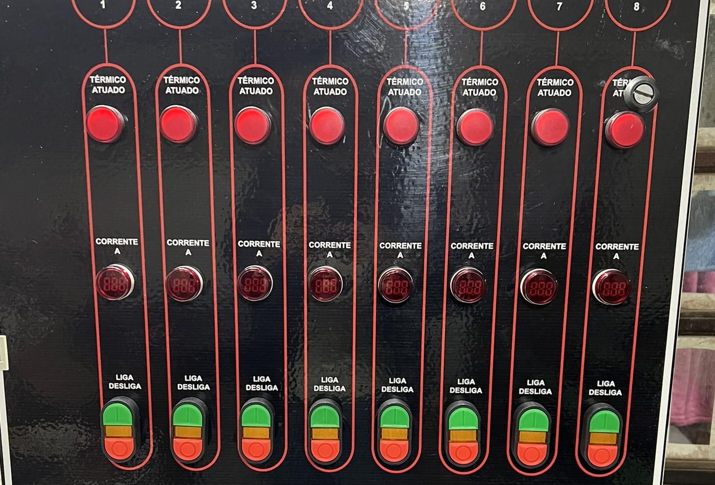 Painel de comando industrial
